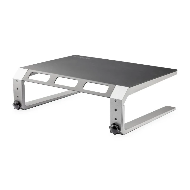 StarTech.com Adjustable Monitor Riser Stand 125mm Height Aluminum Black Silver MONSTND