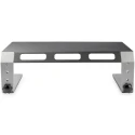 StarTech.com Adjustable Monitor Riser Stand 125mm Height Aluminum Black Silver MONSTND