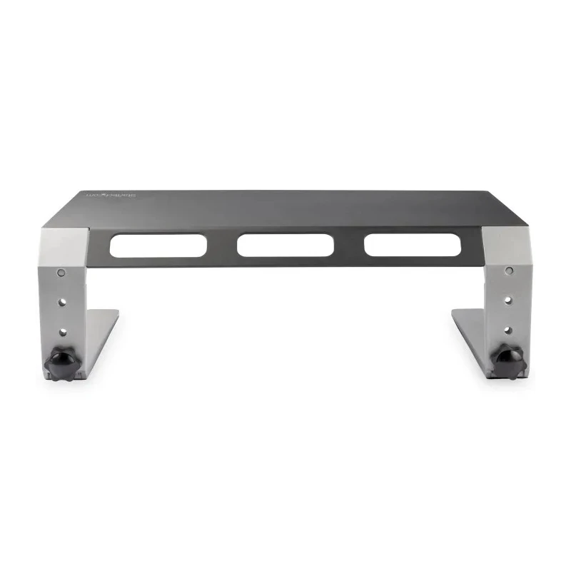 StarTech.com Adjustable Monitor Riser Stand 125mm Height Aluminum Black Silver MONSTND