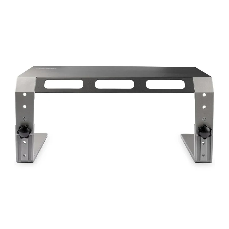 StarTech.com Adjustable Monitor Riser Stand 125mm Height Aluminum Black Silver MONSTND