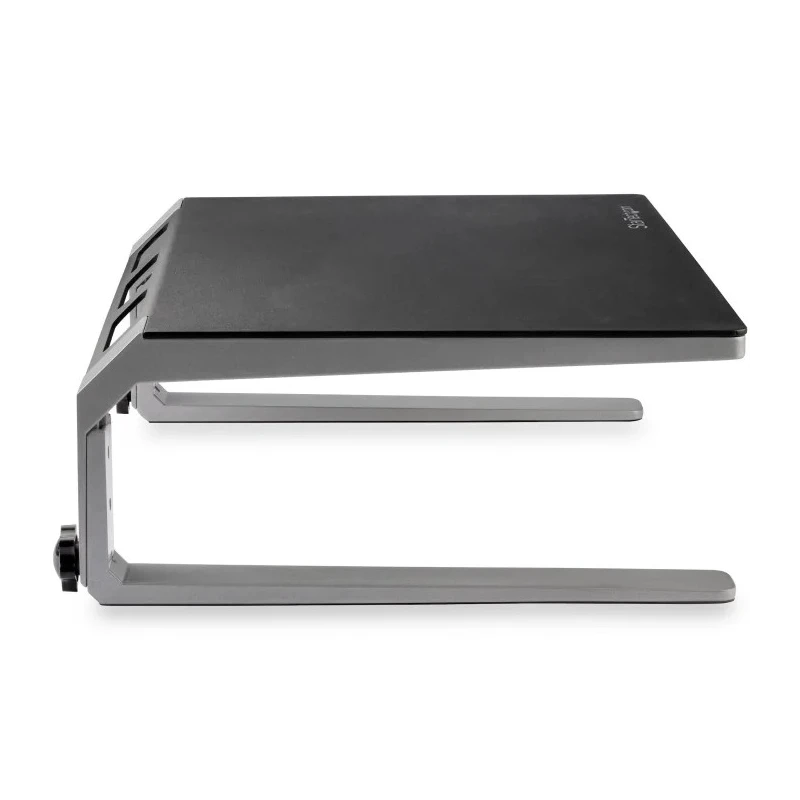 StarTech.com Adjustable Monitor Riser Stand 125mm Height Aluminum Black Silver MONSTND