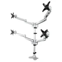 StarTech.com Silver Desk Mount Monitor Arm, 11kg Max Load, VESA 75x75 & 100x100, Height Adjustable to 910mm ARMQUADPS