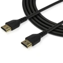 StarTech.com HDMI Cable 2 m 4K @ 60Hz HDMI 2.0 Male to Male with Thermoplastic Elastomer Jacket Black RHDMM2MP