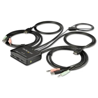 StarTech.com 2 Port 1 Display USB HDMI KVM Switch 3.5 mm Stereo Audio 3840 x 2160 (Ultra HD 4K) 60Hz SV211HDUA4K