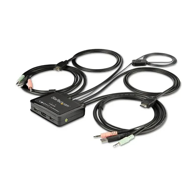 StarTech.com 2 Port 1 Display USB HDMI KVM Switch 3.5 mm Stereo Audio 3840 x 2160 (Ultra HD 4K) 60Hz SV211HDUA4K