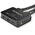 StarTech.com 2 Port 1 Display USB HDMI KVM Switch 3.5 mm Stereo Audio 3840 x 2160 (Ultra HD 4K) 60Hz SV211HDUA4K