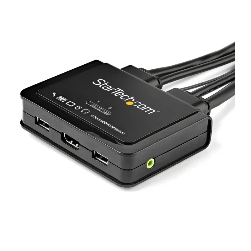 StarTech.com 2 Port 1 Display USB HDMI KVM Switch 3.5 mm Stereo Audio 3840 x 2160 (Ultra HD 4K) 60Hz SV211HDUA4K