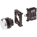 Eaton RMQ Titan M22 Series White Momentary Push Button Head, 22 mm Cutout, IP69K 78639206 M22-DL-W+M22-A+M22-LED-W