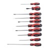 RS PRO Pozidriv and Slotted Standard Screwdriver Set with Soft-Grip Handles 10-Piece 459-3988