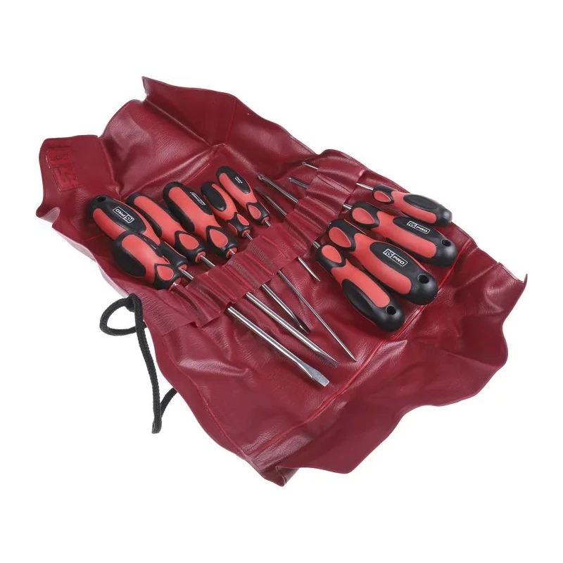 RS PRO Pozidriv and Slotted Standard Screwdriver Set with Soft-Grip Handles 10-Piece 459-3988