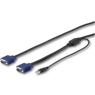 StarTech.com Male VGA to Male USB Type A KVM Cable 1.8m Black PVC Jacket RKCONSUV6