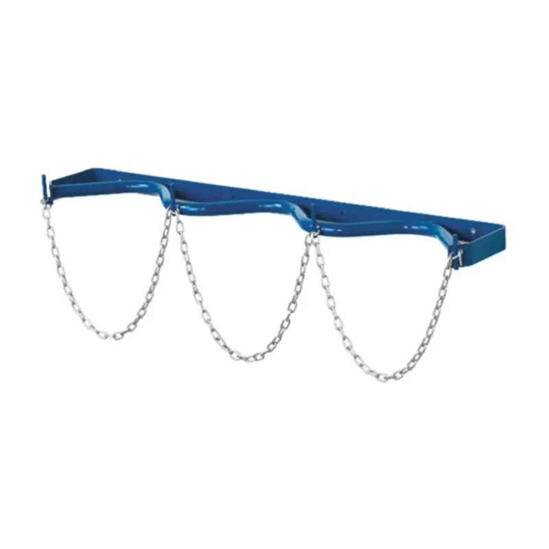 RS PRO 3 Cylinder Gas Cylinder Storage Bracket with Blue Epoxy Powder Coating and Galvanised Steel Chain, 40 mm x 467-4598