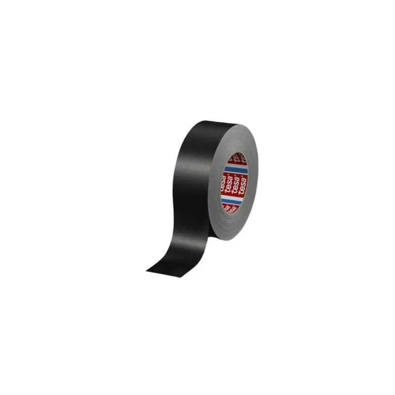 Tesa Black Polyethylene Cloth Tape 50mm Width, 50m Length Natural Rubber Adhesive 110°C Operating Temperature 04688-00000-00