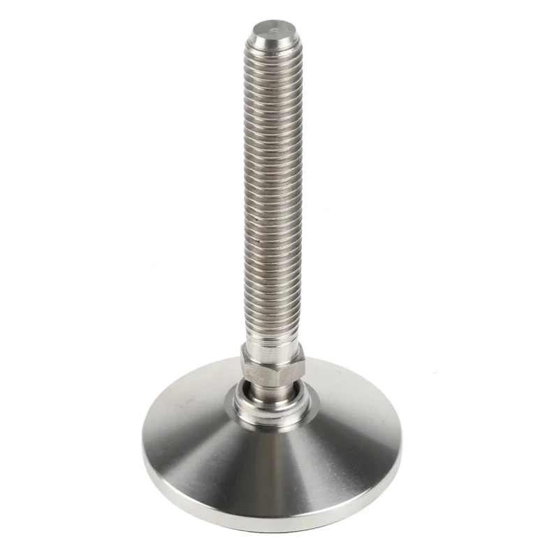 Nu-Tech Engineering M12 55 mm Diameter Stainless Steel Adjustable Foot 750 kg Static Load Capacity 10 ° Tilt Angle A087/001
