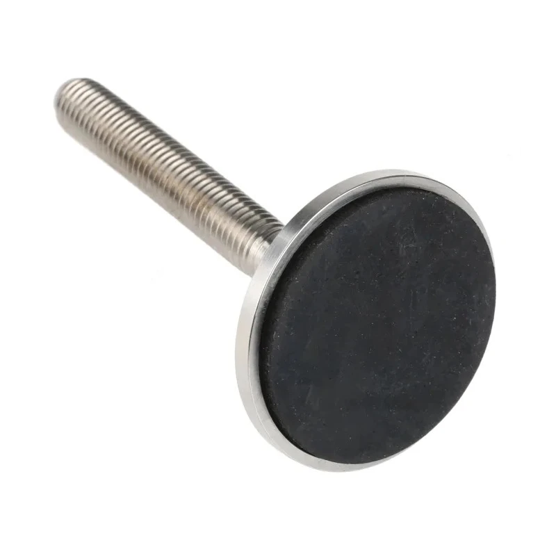Nu-Tech Engineering M12 55 mm Diameter Stainless Steel Adjustable Foot 750 kg Static Load Capacity 10 ° Tilt Angle A087/001