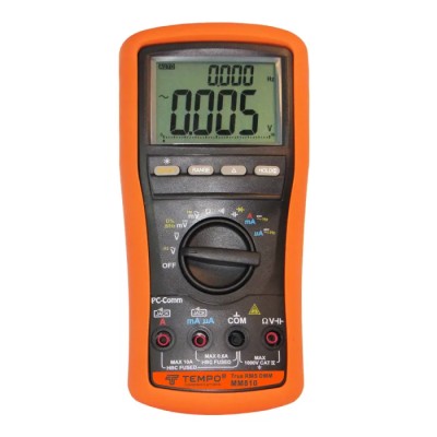 Tempo Handheld Digital Multimeter True RMS, 10 A AC, 6 mA DC, 1 kV AC MM810