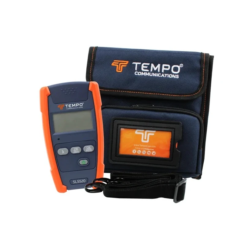 Tempo Single Mode Fibre Optic Test Kit 1550nm, Lithium & 9V Alkaline Battery, CE FCC SLS520