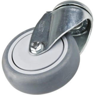 Tente Medium Duty Swivel Castor with Rubber Wheel, 100 kg Capacity, 100 mm Diameter, Ball Bearing Hub 2470PJP100P30-13