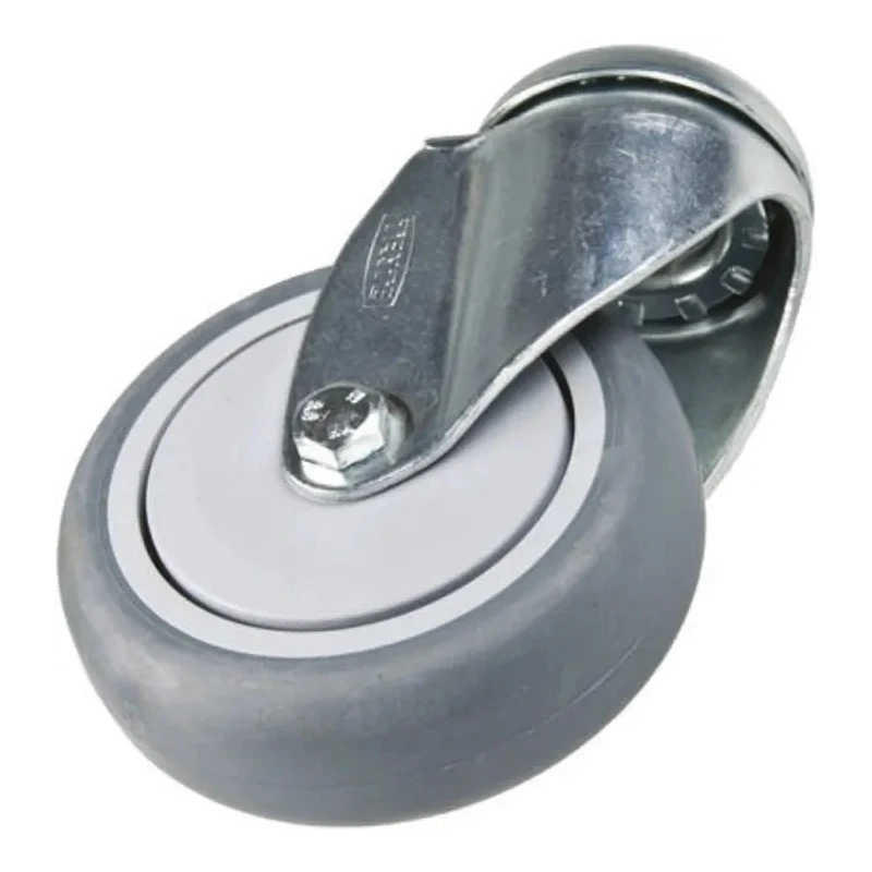 Tente Medium Duty Swivel Castor with Rubber Wheel, 100 kg Capacity, 100 mm Diameter, Ball Bearing Hub 2470PJP100P30-13