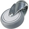 Tente Medium Duty Swivel Castor with Rubber Wheel, 100 kg Capacity, 100 mm Diameter, Ball Bearing Hub 2470PJP100P30-13