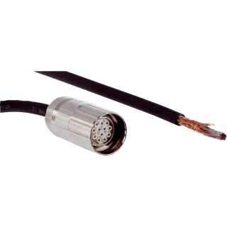 SICK Female 12 Way M23 to Unterminated Sensor Actuator Cable 20 m Polyurethane Jacket Black DOL-2312-G20MMA3