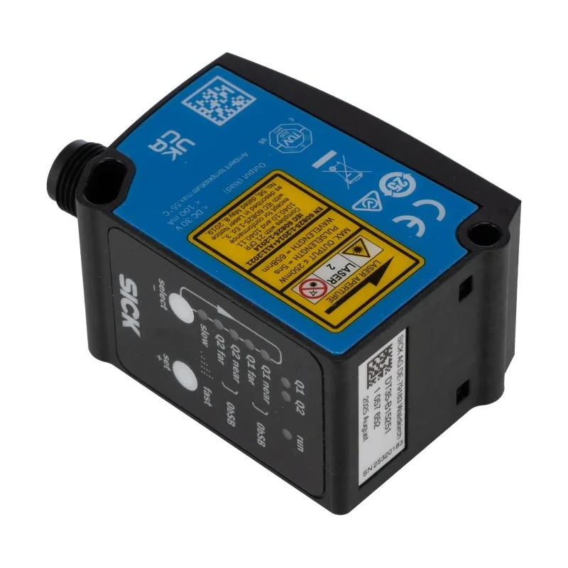 SICK Laser Distance Sensor Block Style 0.05 mm to 12 m Detection Range Analogue PNP/NPN NO/NC IP67 IP65 DT35-B15251