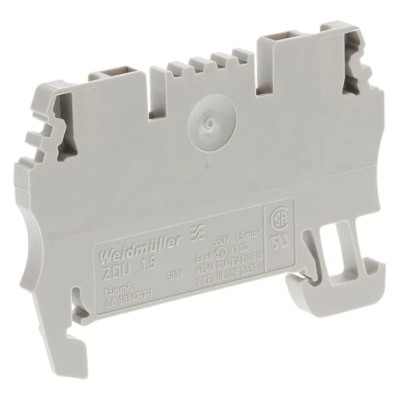 Weidmüller ZDU Series DIN Rail Terminal Brown 1-Level 1.5mm² Cable Clamp 500V 17.5A 1775480000