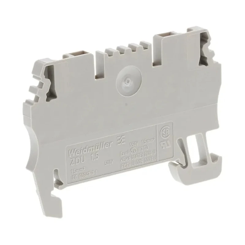 Weidmüller ZDU Series DIN Rail Terminal Brown 1-Level 1.5mm² Cable Clamp 500V 17.5A 1775480000