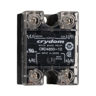 Crydom CW Series Solid State Relay Panel Mount 50A Load 48-660V AC Load 4-32V Control CWD4850-10