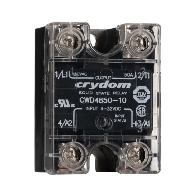 Crydom CW Series Solid State Relay Panel Mount 50A Load 48-660V AC Load 4-32V Control CWD4850-10