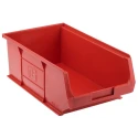 RS PRO Polypropylene Storage Bin, 350 mm x 205 mm x 130 mm, Red 484-4078