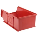 RS PRO Polypropylene Storage Bin, 350 mm x 205 mm x 130 mm, Red 484-4078
