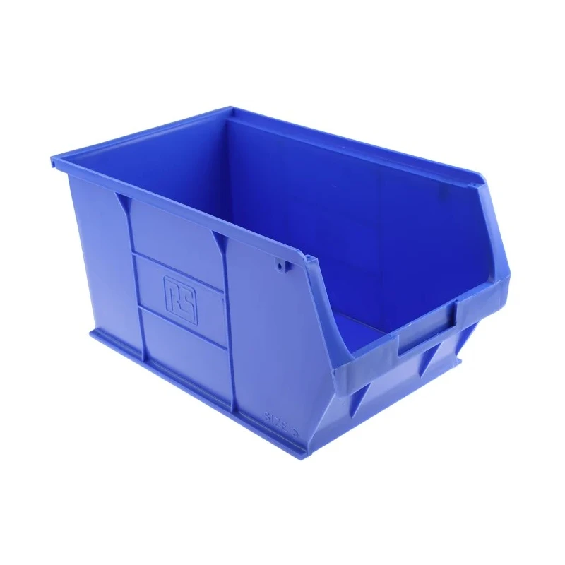 RS PRO Polypropylene Storage Bin, 350 mm x 205 mm x 181 mm, Blue 484-4157