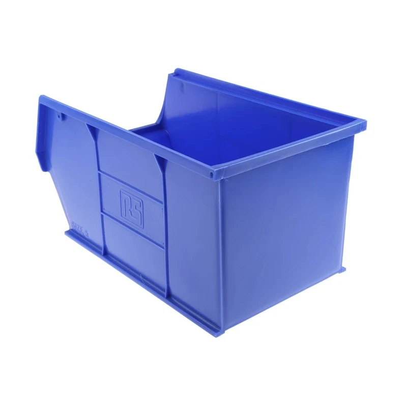 RS PRO Polypropylene Storage Bin, 350 mm x 205 mm x 181 mm, Blue 484-4157