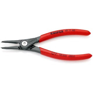 Knipex Precision Circlip Plier 140mm Overall Length, Plastic Coated Non-Slip Handle, Chrome Vanadium Steel 49 11 A0