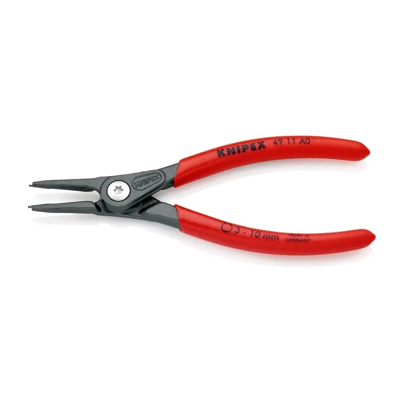 Knipex Precision Circlip Plier 140mm Overall Length, Plastic Coated Non-Slip Handle, Chrome Vanadium Steel 49 11 A0
