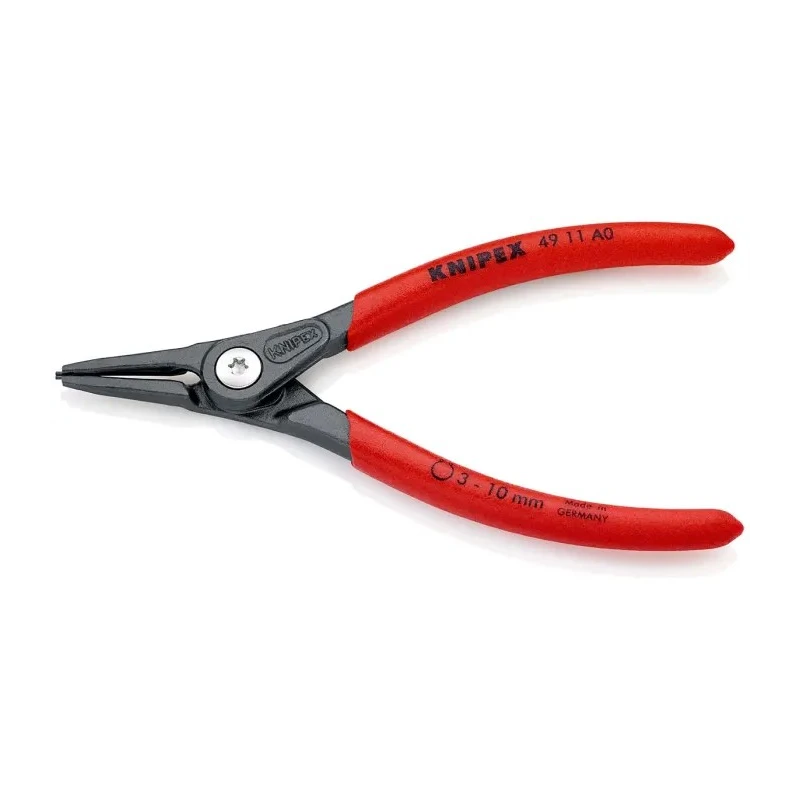 Knipex Precision Circlip Plier 140mm Overall Length, Plastic Coated Non-Slip Handle, Chrome Vanadium Steel 49 11 A0