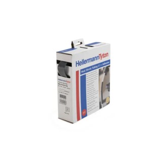 HellermannTyton Halogen Free Heat Shrink Tubing Black 6 mm Sleeve Diameter x 5m Length 3:1 308-10600 HIS-A-6/2-PO-X-BK