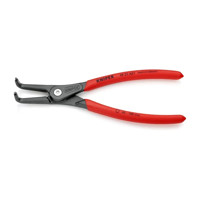 Knipex Precision 1-Piece External Circlip Plier, 210mm Overall Length, Angled Jaw 49 21 A31