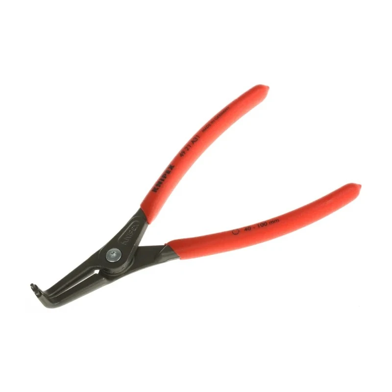 Knipex Precision 1-Piece External Circlip Plier, 210mm Overall Length, Angled Jaw 49 21 A31