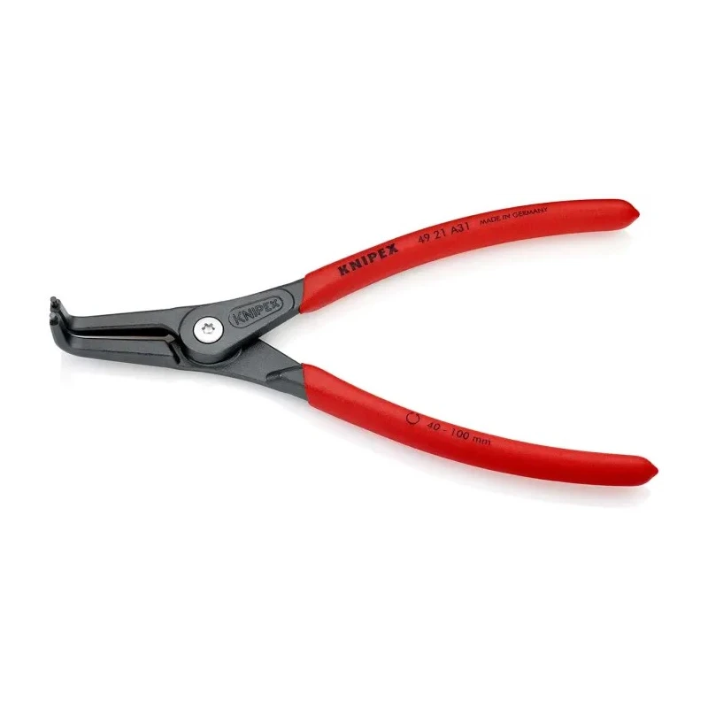 Knipex Precision 1-Piece External Circlip Plier, 210mm Overall Length, Angled Jaw 49 21 A31