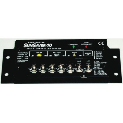 Morningstar 12 V dc Solar Charge Controller SS-10L-12, PWM Battery Charging, 10A Load Current, CE Certified SS-10L-12