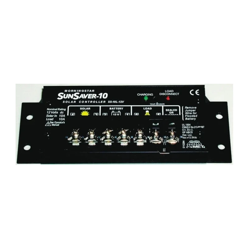 Morningstar 12 V dc Solar Charge Controller SS-10L-12, PWM Battery Charging, 10A Load Current, CE Certified SS-10L-12