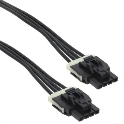 Molex Wire to Board Cable 4 Way Female Nano-Fit Connector, Nylon Jacket, 300 mm Length 250V AC 1451300403