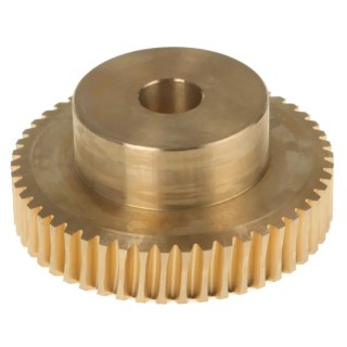 RS PRO Bronze 0.8 Module Worm Wheel Gear 50 Tooth 25 mm Hub Diameter 40.06 mm Pitch Diameter 18 mm Face Width 521-6884