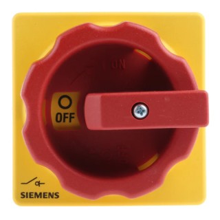 Siemens 3-Pole Panel Mount Isolator Switch, IP65, 25A, 10 kW, Red Handle, 3LD Series 