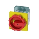 Siemens 3-Pole Panel Mount Isolator Switch, IP65, 25A, 10 kW, Red Handle, 3LD Series 