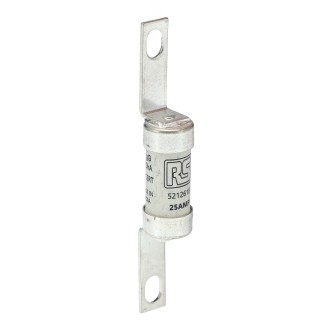 RS PRO 25A British Standard Fuse A2 550V AC High Rupture Capacity Offset Tag Orientation 521-2618