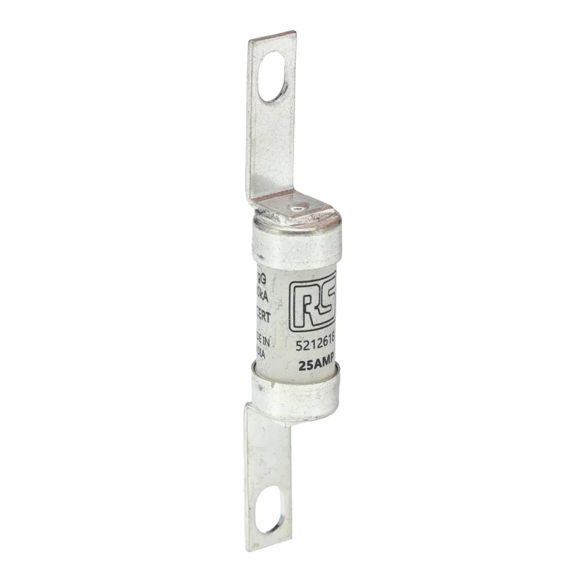 RS PRO 25A British Standard Fuse A2 550V AC High Rupture Capacity Offset Tag Orientation 521-2618