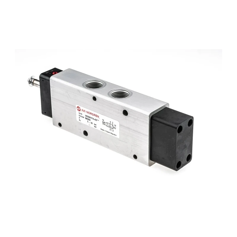 Norgren Pneumatic Solenoid Valve 5/2 Solenoid/Spring 24V Aluminium Body V63D517A-A2000